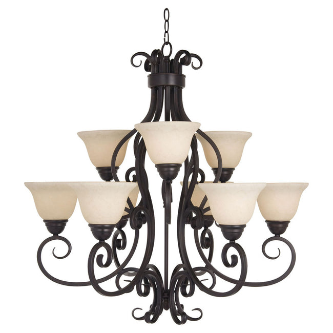 Maxim 12207FIOI - Manor 9 Light 33" Chandelier