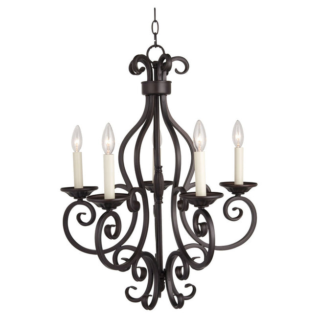 Maxim 12215OI - Manor 5 Light 28" Chandelier