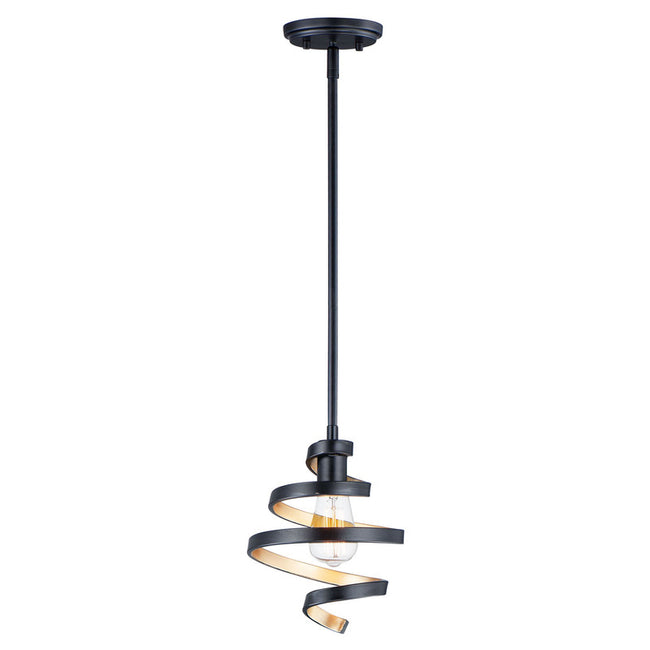 Maxim 12232BKGLD - Twister 1 Light 10" Pendant