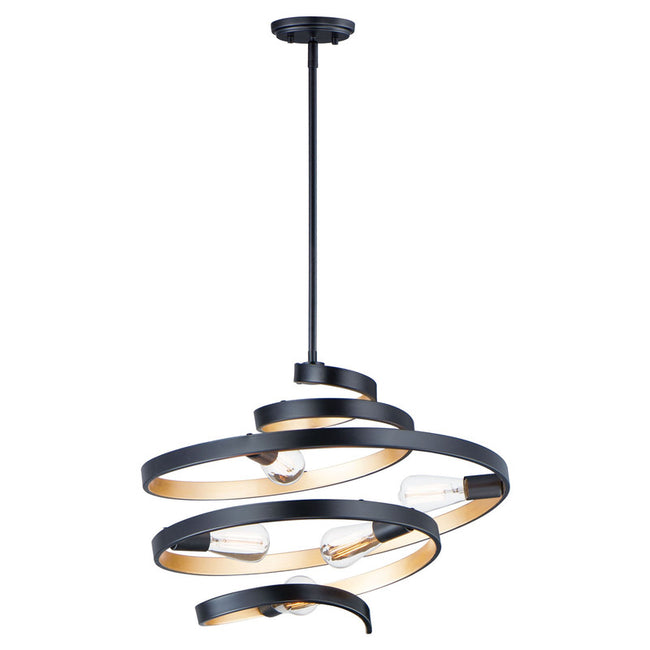 Maxim 12235BKGLD - Twister 5 Light 25" Pendant