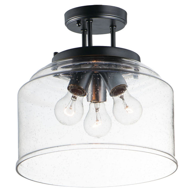 Maxim 12271CDBK - Acadia 3 Light 13" Semi Flush Ceiling Light