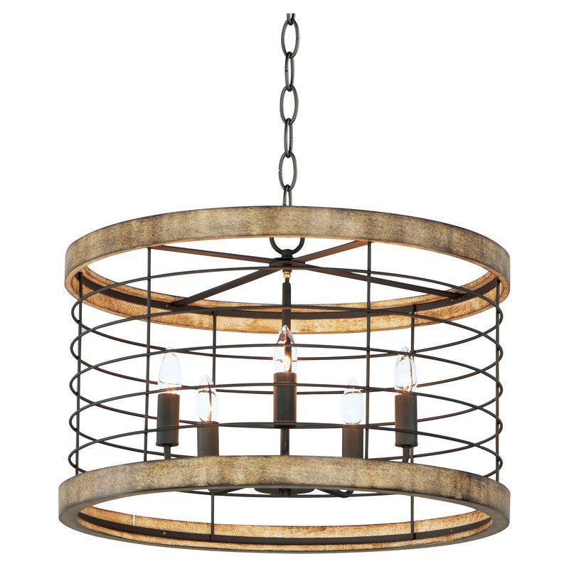 Maxim 12515DWBK - Homestead 5 Light 24" Chandelier