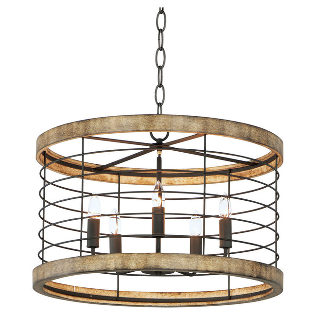 Maxim 12515DWBK - Homestead 5 Light 24" Chandelier