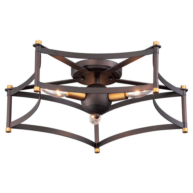 Maxim 13590OIAB - Wellington 3 Light 20" Flush Mount