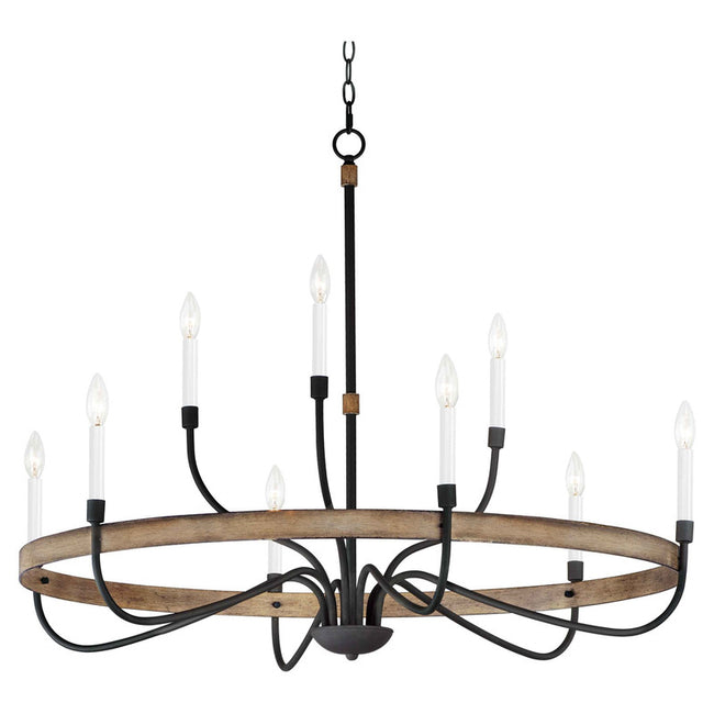 Maxim 14449DWBK - Franklin 9 Light 40" Chandelier