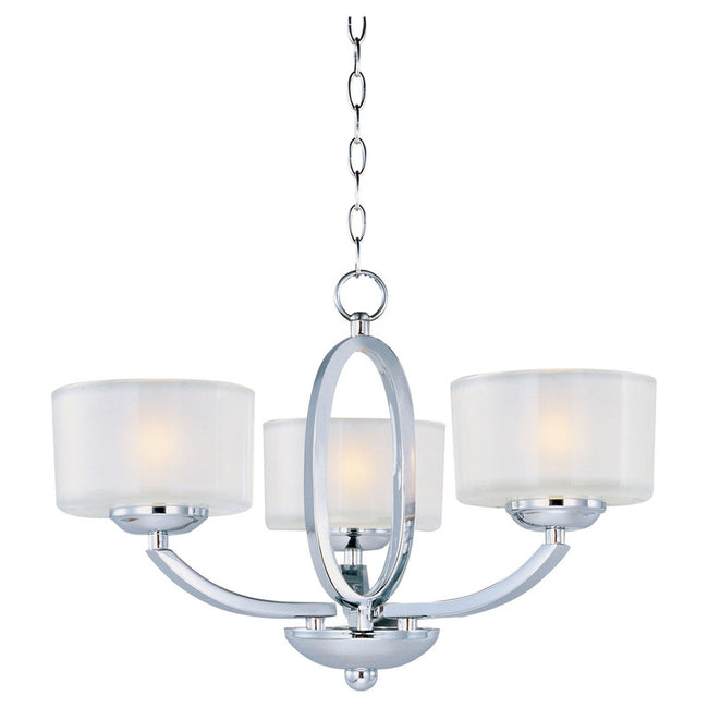 Maxim 19041FTPC - Elle 3 Light 17" Semi Flush Ceiling Light