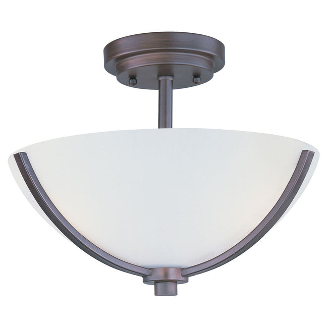Maxim 20031SWOI - Deven 3 Light 14" Semi Flush Ceiling Light