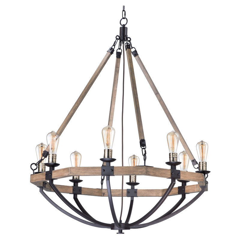 Maxim 20338WOBZ - Lodge 8 Light 44" Chandelier