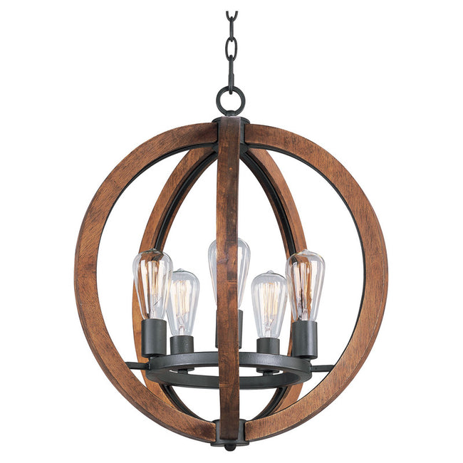 Maxim 20917APAR - Bodega Bay 5 Light 23" Chandelier