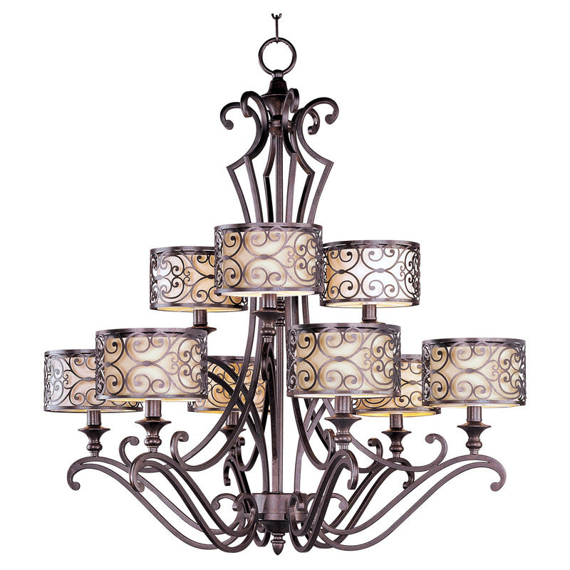 Maxim 21156WHUB - Mondrian 9 Light 37" Chandelier