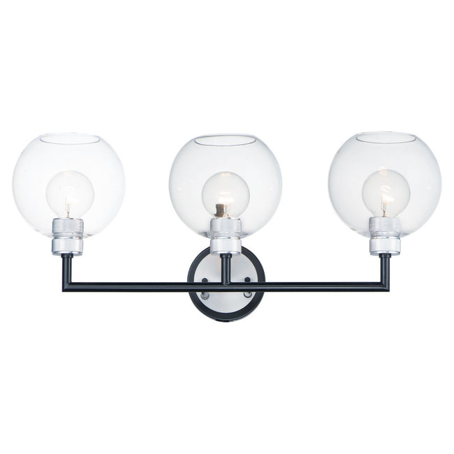 Maxim 21613CLBKAL - Vessel 3 Light 27" Wall Sconce