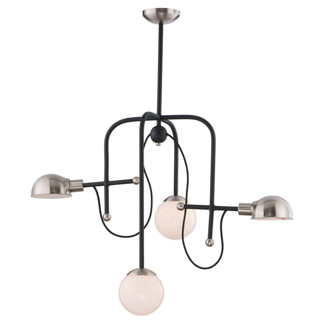 Maxim 21666WTBKSN - Mingle 4 Light 38" LED Chandelier