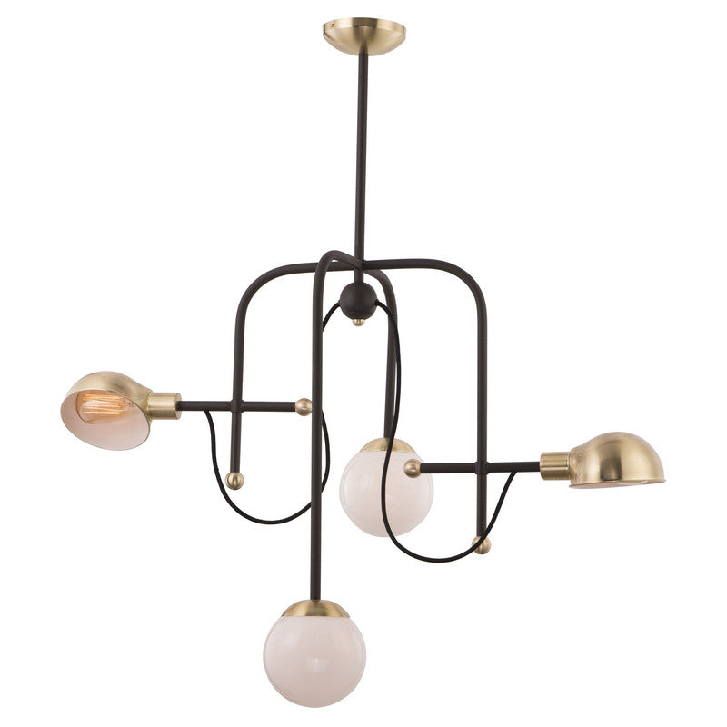 Maxim 21666WTBKSN - Mingle 4 Light 38" LED Chandelier