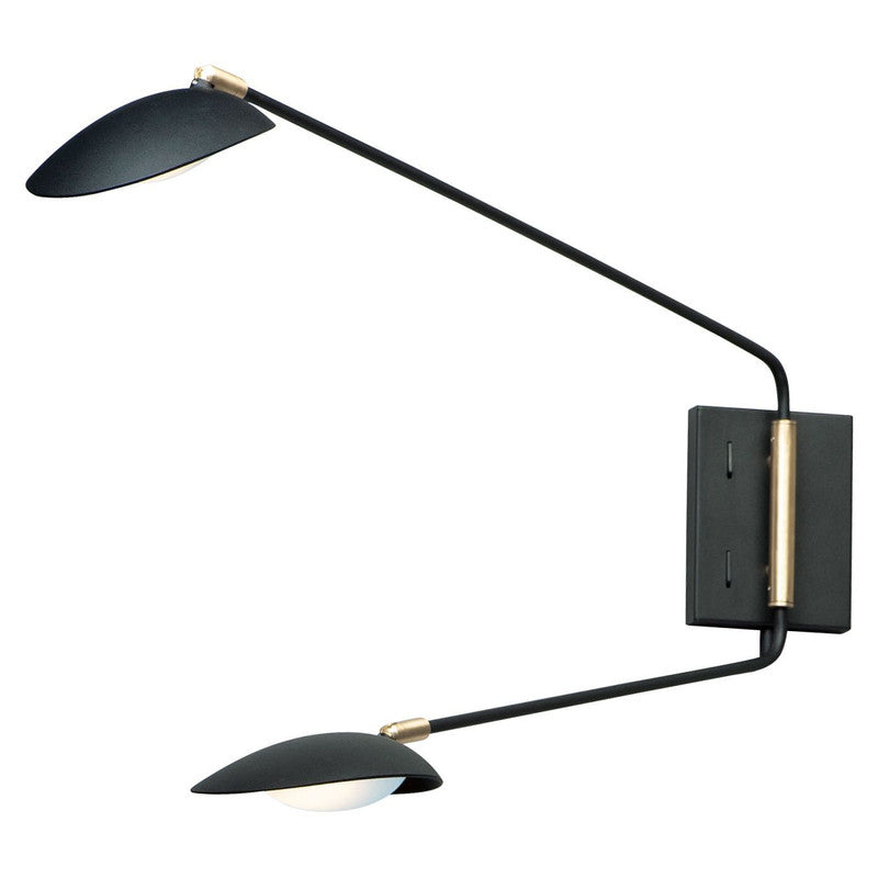 Maxim 21692BKSBR - Scan 2 Light 40" Wall Sconce