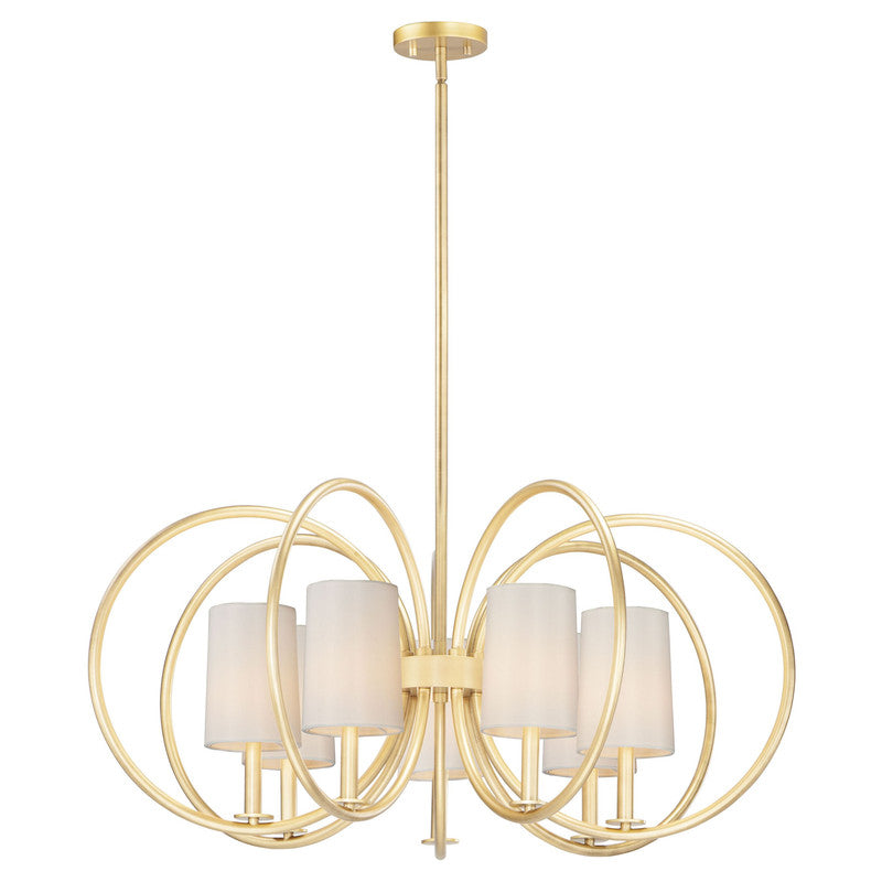 Maxim 25297OFNAB - Meridian 7 Light 36" Chandelier