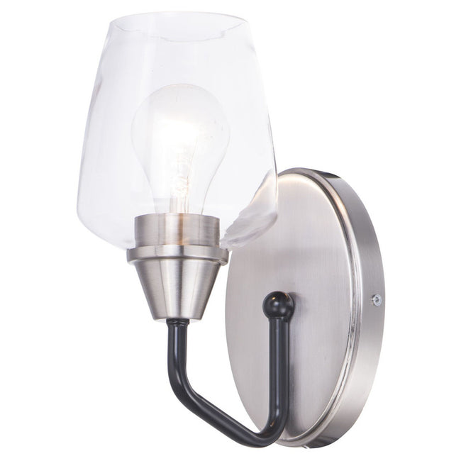 Maxim 26121CLBKSN - Goblet 1 Light 10" Wall Sconce