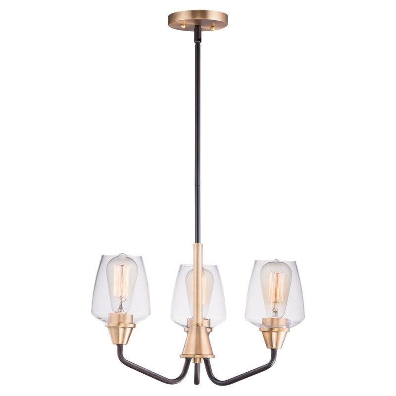 Maxim 26124CLBKSN - Goblet 3 Light 19" Chandelier