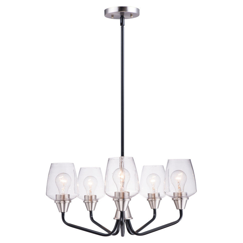 Maxim 26125CLBKSN - Goblet 5 Light 23" Chandelier
