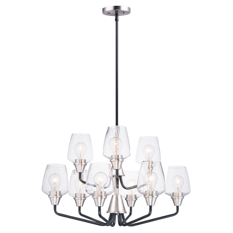 Maxim 26127CLBKSN - Goblet 9 Light 27" Chandelier