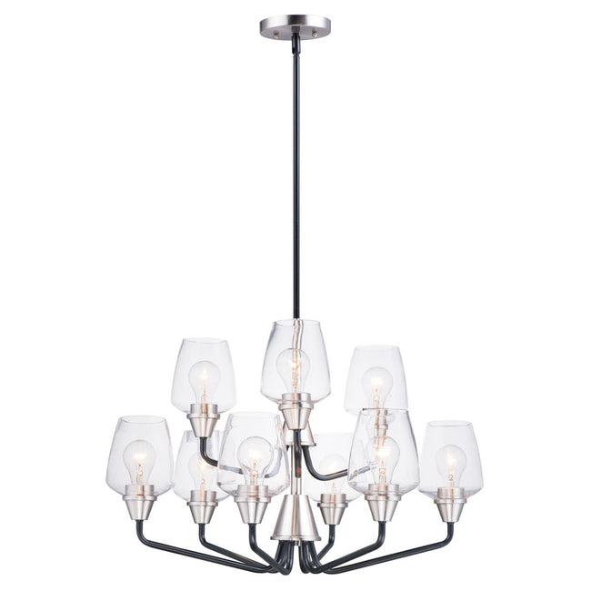 Maxim 26127CLBKSN - Goblet 9 Light 27" Chandelier