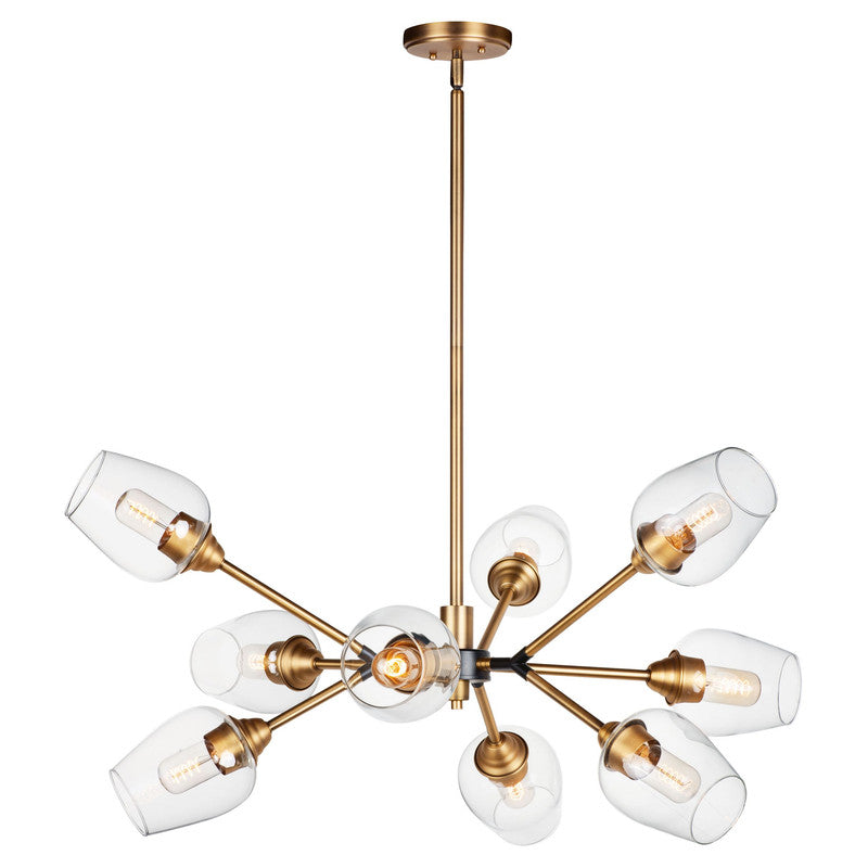 Maxim 26345CLABBK - Savvy 9 Light 37" Chandelier