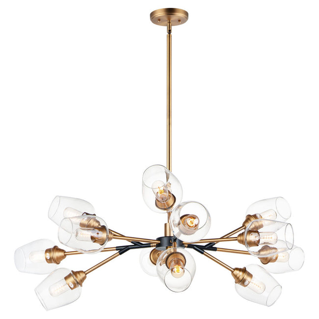 Maxim 26347CLABBK - Savvy 12 Light 46" Chandelier