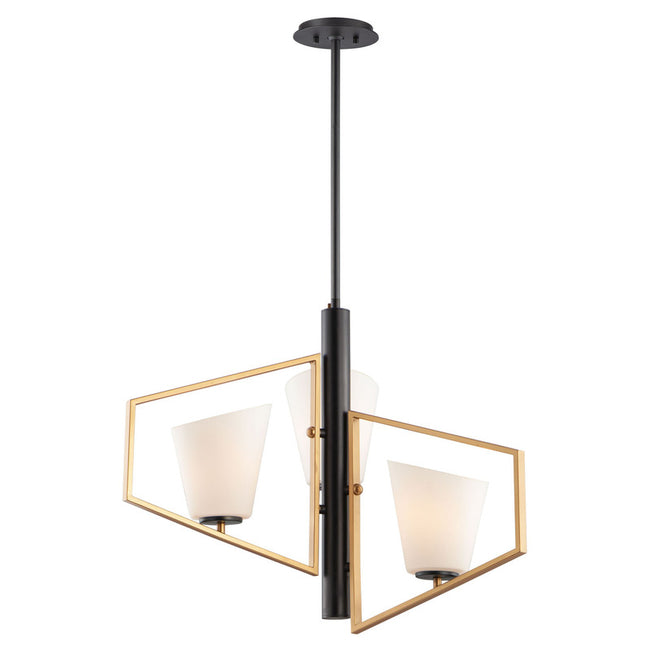 Maxim 26353SWGLDBK - Oblique 3 Light 30" Pendant