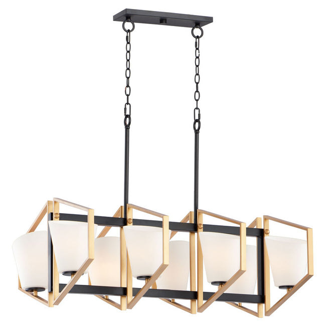 Maxim 26358SWGLDBK - Oblique 8 Light 40" Chandelier