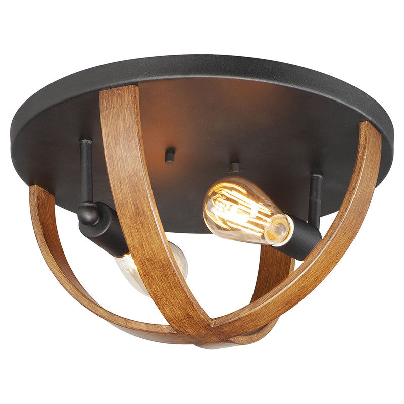 Maxim 27570APBK - Compass 2 Light 16" Flush Mount