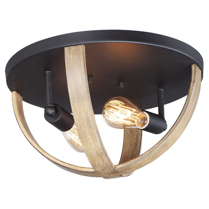 Maxim 27570APBK - Compass 2 Light 16" Flush Mount