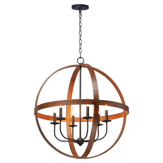 Maxim 27576APBK - Compass 6 Light 33" Pendant