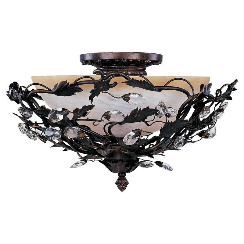 Maxim 2859EG - Elegante 3 Light 17" Semi Flush Ceiling Light
