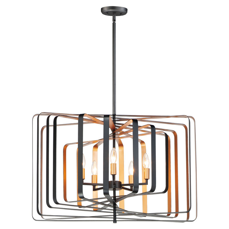 Maxim 28677BKGLD - Radial 5 Light 30" Pendant