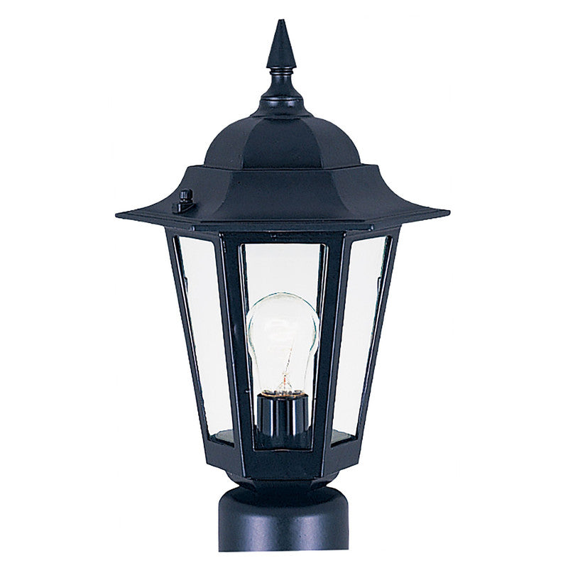 Maxim 3001CLBK - Builder Cast 1 Light 16" Post Light