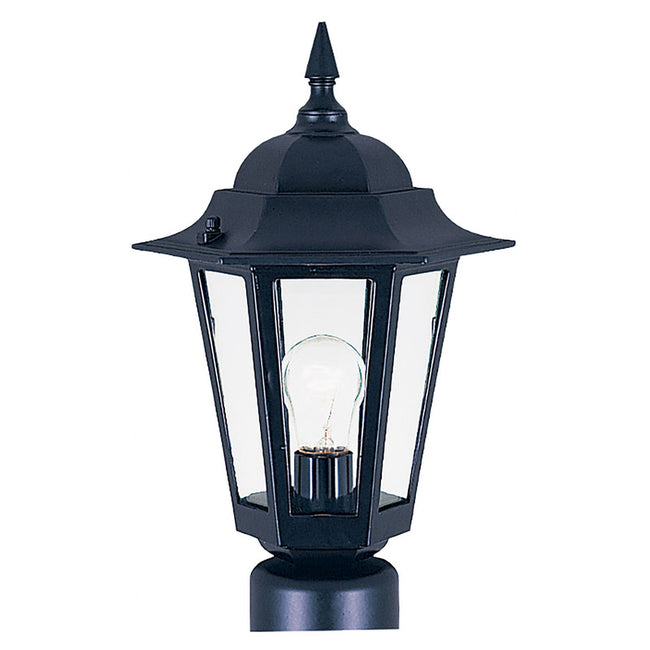 Maxim 3001CLBK - Builder Cast 1 Light 16" Post Light