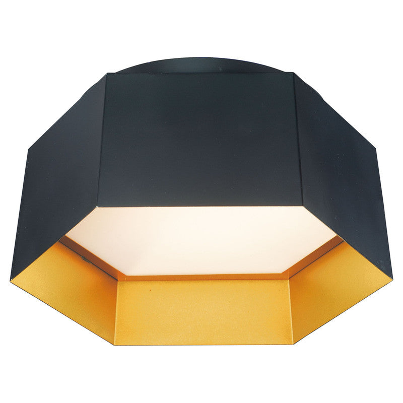 Maxim 30330BKGLD - Honeycomb 1 Light 16" Flush Mount