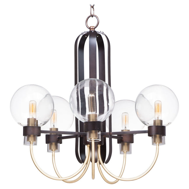 Maxim 30516CLBZSBR - Bauhaus 5 Light 24" Chandelier