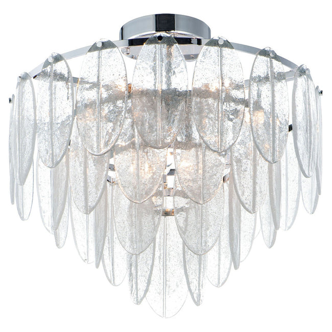 Maxim 30730CLWTPC - Glacier 9 Light 24" Flush Mount