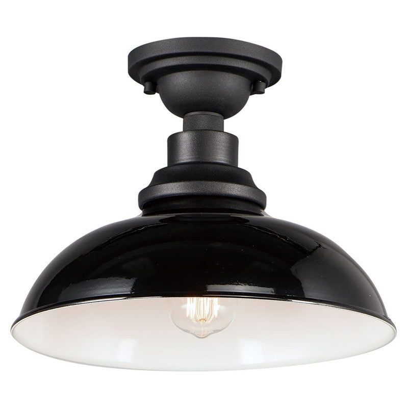 Maxim 35110GBBK - Granville 1 Light 12" Flush Mount