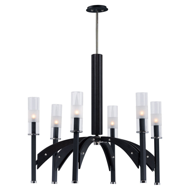 Maxim 39516CLBKWE - Merge 6 Light 29" Chandelier