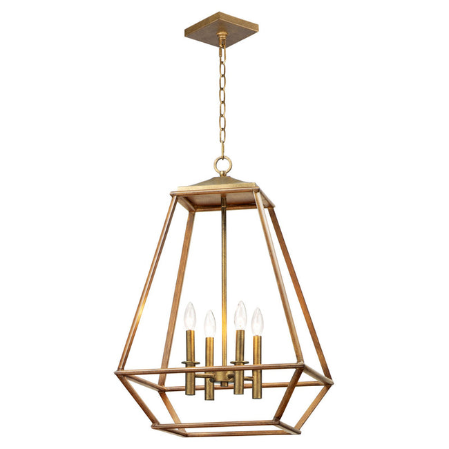 Maxim 39543HZBRG - Woodland 4 Light 28" Pendant