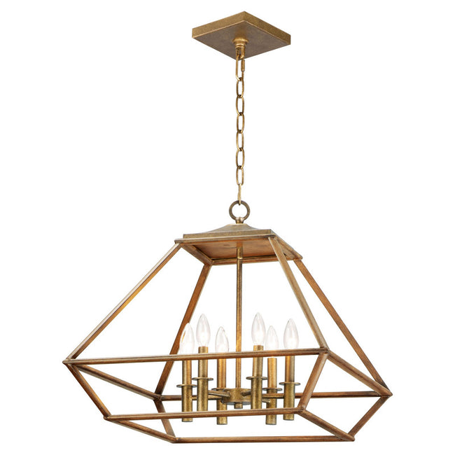 Maxim 39545HZBRG - Woodland 6 Light 23" Chandelier