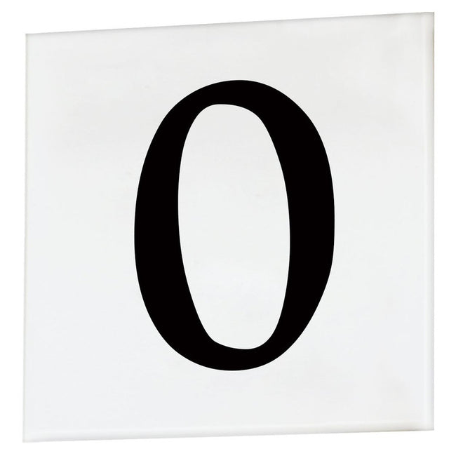 Maxim 53660WT - 4.5" Square House Number Tile (Serif) - 0