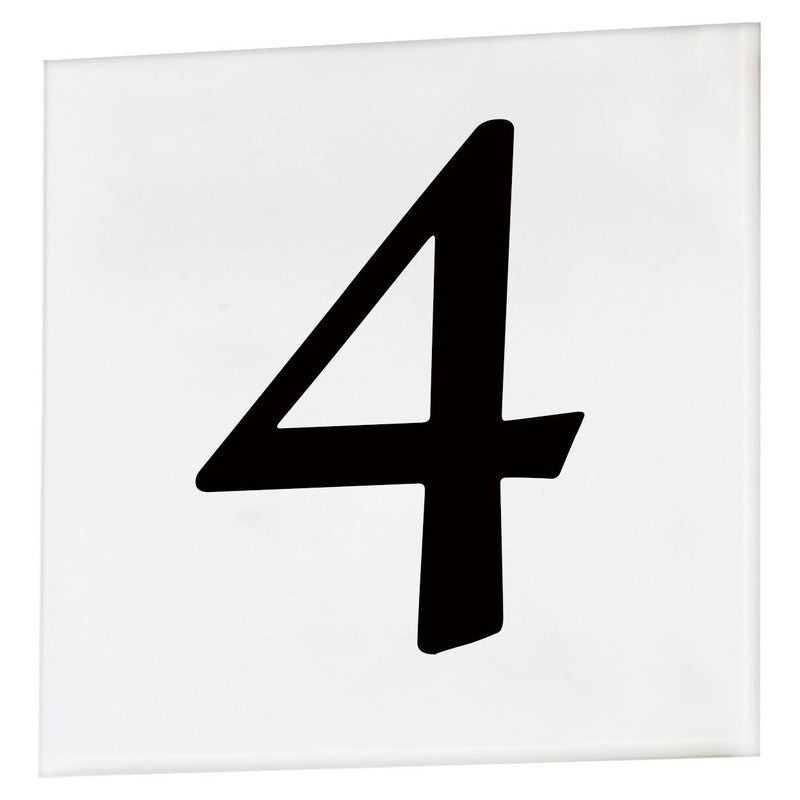 Maxim 53664WT - 4.5" Square House Number Tile (Serif) - 4