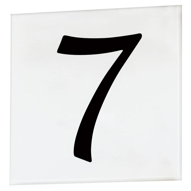 Maxim 53667WT - 4.5" Square House Number Tile (Serif) - 7