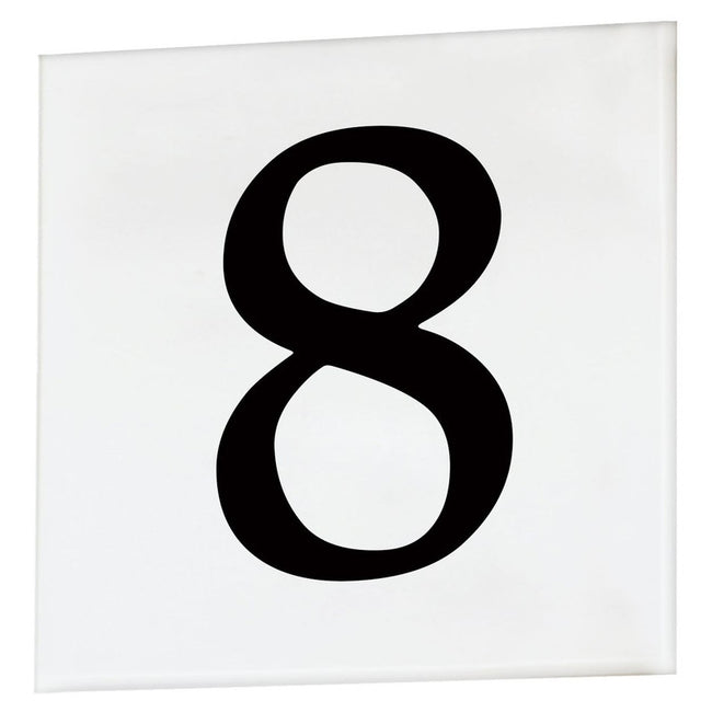 Maxim 53668WT - 4.5" Square House Number Tile (Serif) - 8