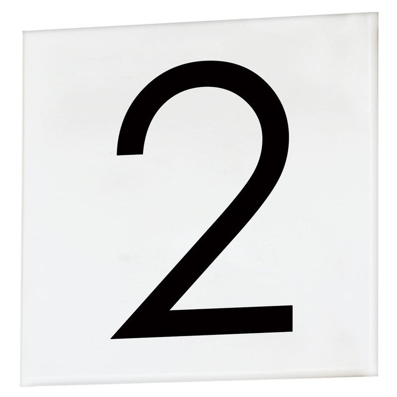 Maxim 53672WT - 4.5" Square House Number Tile (Sans Serif) - 2