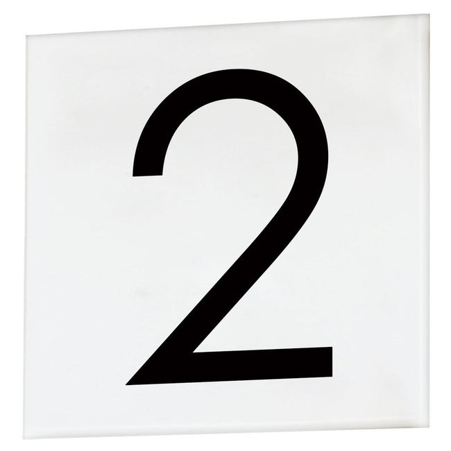 Maxim 53672WT - 4.5" Square House Number Tile (Sans Serif) - 2