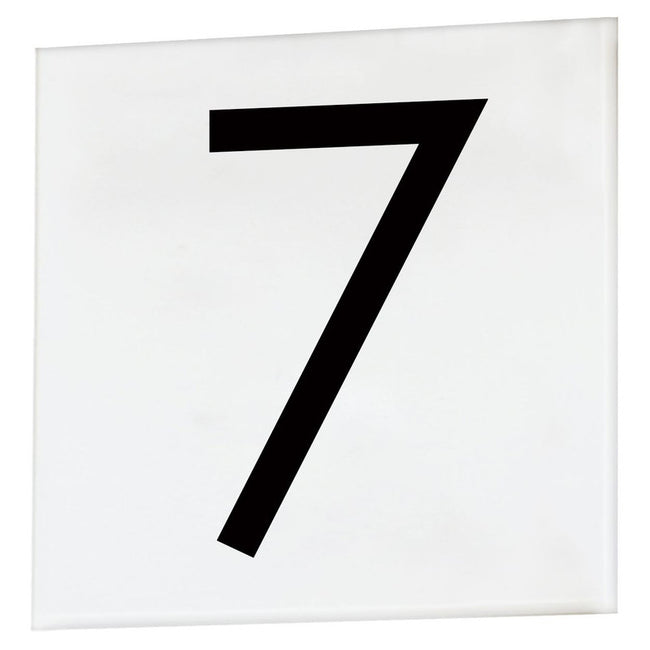 Maxim 53677WT - 4.5" Square House Number Tile (Sans Serif) - 7