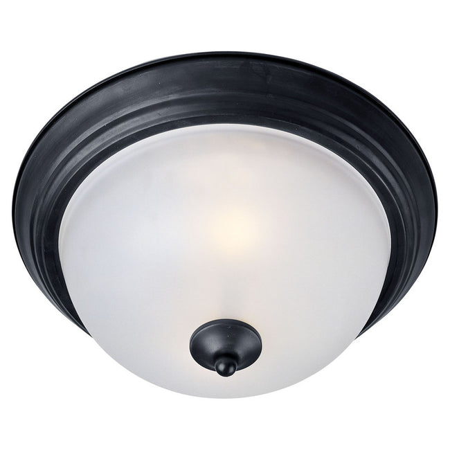 Maxim 5840FTBK - Essentials - 584x 1 Light 12" Flush Mount